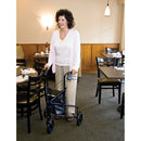 Carex Lightweight Trio Rollator Walker with Locking Brakes and Adjustable Handles