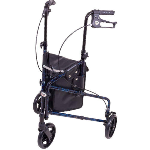 Carex Trio Roller Walker with a Foldable three-wheel design is ideal for tight spaces and stable support on the go. Moovkart.