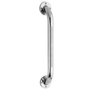 Carex Textured Chrome Wall Grab Bar, 12 inches for bathroom safety at Moovkart.