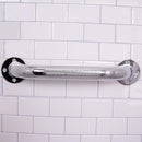 Carex Textured Chrome Wall Grab Bar, 16 Inches