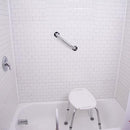 Carex Textured Chrome Wall Grab Bar, 24 Inches Length, Heavy Duty Steel for Bathroom Safety