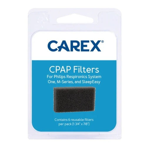 Carex Foam CPAP Filters, Pack of 6, reusable filters for Philips Respironics machines, ensuring clean air for your CPAP therapy, Moovkart
