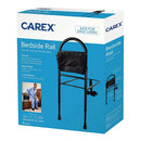 Carex Bedside Rail Adjustable Height Bed Assist Rail with Stable Support Legs and Storage Pouch. Moovkart