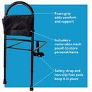 Carex Bedside Rail, Adjustable Height 32 to 44 Inches with Mesh Storage Pouch