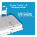 Carex Bedside Rail, Adjustable Height 32 to 44 Inches with Mesh Storage Pouch