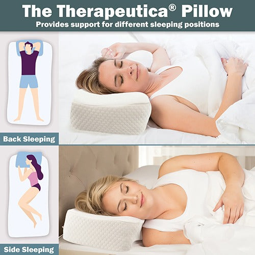Therapeutica Cervical Sleeping Pillow, Orthopedic Neck Support for Proper Spinal Alignment