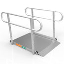 EZ-Access Gateway 3G Portable Ramp, Solid Surface with Two Line Handrails, Durable Mobility Aid for Easy Access and Safe Transition. Moovkart
