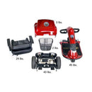 Golden Technologies CompanionTM II 3 Wheel Electric Scooter, Full-Size, Vermillion Red