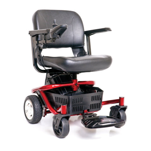LiteRider Portable Travel Power WheelChair with Red Rear Wheel Drive
