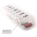 Acu-Life 7-Day Pill Box Organizer for Multi-Pill Daily Needs and Durable Raised Letters, Medium