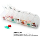 Acu-Life 7-Day Pill Box Organizer for Multi-Pill Daily Needs and Durable Raised Letters, Medium