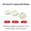 Acu-Life Finger Cots, 40 Pack Assorted Sizes, Finger Protectors for Wound & Injury Care