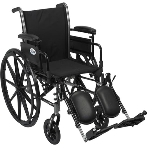 Drive Medical K316 Cruiser III Light Weight Wheelchair with Adjustable & Detachable Desk Arms & Elevating Leg rests