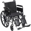 Drive Medical K3 Cruiser III Lightweight Wheelchair, 20 Inches, with Detachable Desk Arms and Elevating Legrests for Comfort and Convenience, Moovkart.