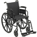 Drive Medical Cruiser 3 Wheelchair, 18-inch seat with flip-back full armrest, durable and lightweight design, Moovkart