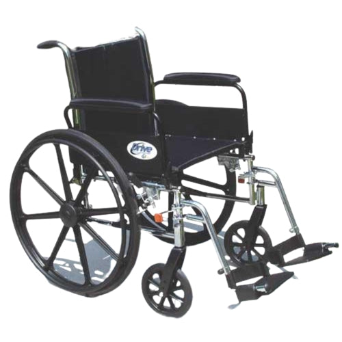 Drive Medical Cruiser III Wheelchair, Lightweight 20 Inches with Adjustable and Detachable Desk Arms and Swing-Away Footrests
