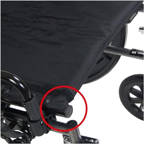 Drive Medical Cruiser III Wheelchair with Detachable Full Arms and Elevating Legrests, 20 Inches