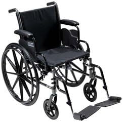 K3 Wheelchair Light Weight 20 with Detachable full arms & Swing away Footrests Cruiser III