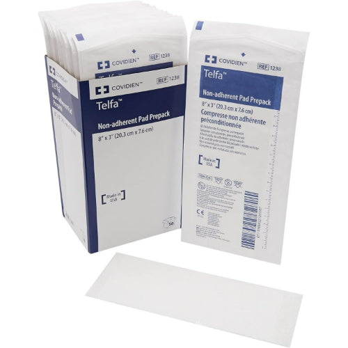 Kendall Telfa Non-Adherent Dressing, 3 x 8 Inches, Box of 50