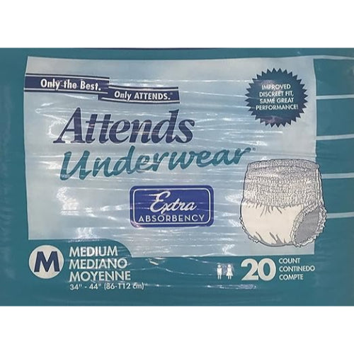 Attends Underwear Disposable Medium 34 - 46 Inch (4 pks/20 per case)