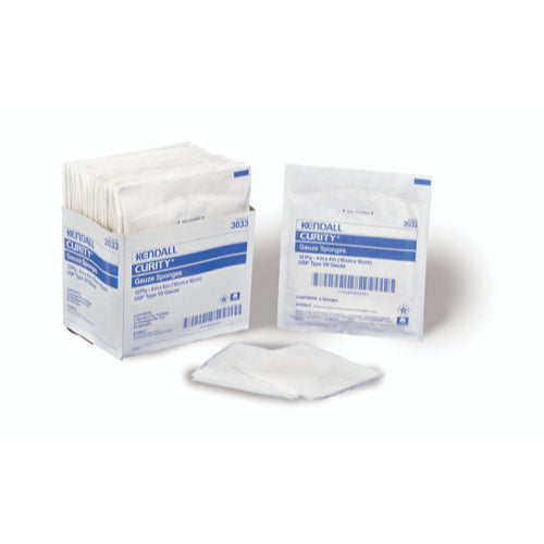 Kendall Curity Gauze Sponge 4 x 4 Inches, Box of 50