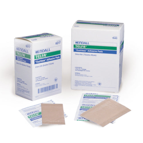 Kendall Telfa Adhesive Pad 2 x 3 Inches, White, Box of 100