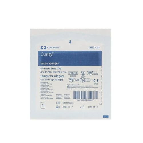 Curity Gauze Pads 4 X 4 12 Ply 100 per Box Sterile