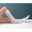 Kendall T.E.D. Knee-Length Open Toe Compression Stockings – Regular fit, white, promotes leg circulation and recovery, Moovkart.