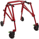 Circle Specialty KLIP Walker, Small, Red with 4-Wheel, Height Adjustable for Pediatric Mobility Support