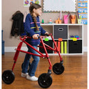 Circle Specialty KLIP Walker, Small, Red with 4-Wheel, Height Adjustable for Pediatric Mobility Support