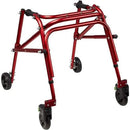 Circle Specialty KLIP Walker, Small, Red with 4-Wheel, Height Adjustable for Pediatric Mobility Support