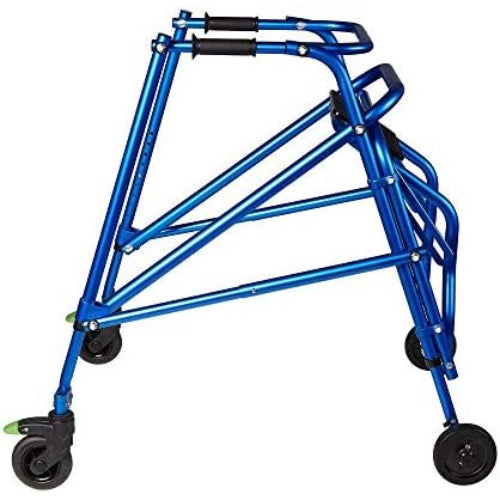 Circle Speciality 4-Wheeled Walker with Seat, Medium, Blue