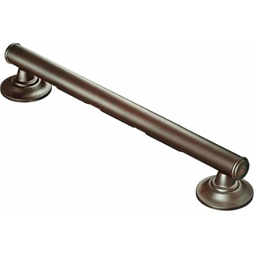 Moen Elegance 24-Inch Grab Bar with Grip Pads, Old World Bronze, Durable and Stylish Bathroom Support for Enhanced Safety and Stability. Moovkart