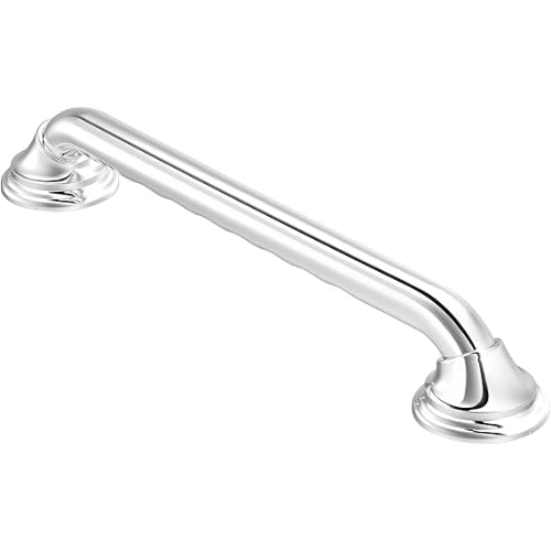 Moen 24 inches Grab Bar in Chrome with Curl Grip, SecureMount design, concealed screws and high weight capacity 500 Lbs, Moovkart.