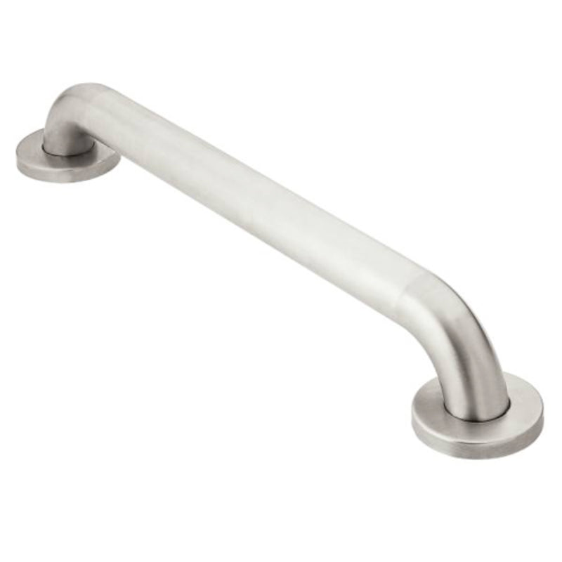 Moen SecureMount Grab Bar,24 inches Peened-Stainless Steel, Durable Bathroom Support Bar with Concealed Mounting.Moovkart.