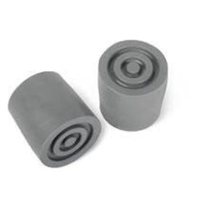 Medline Walker Tip Replacements, Rubber Tips for Enhanced Stability and Grip, Set of 2, Gray