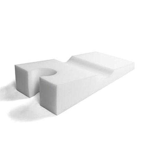 Hermell Face Down Pillow Poly Foam, 14 x 17 x 6 - 2.5 Inches, White