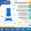 Bridge Bath Lift with Rust-Resistant Aluminum Frame, 315 lbs Capacity