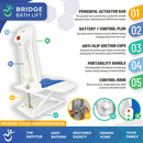 Bridge Bath Lift with Rust-Resistant Aluminum Frame, 315 lbs Capacity