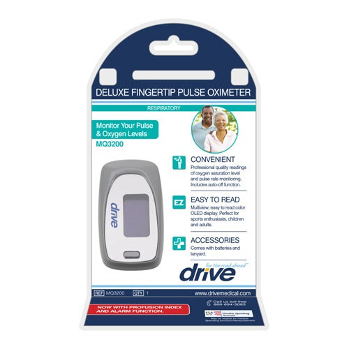 Drive Medical Pulse Oximeter with OLED Display, SpO2 and Pulse Rate Monitoring