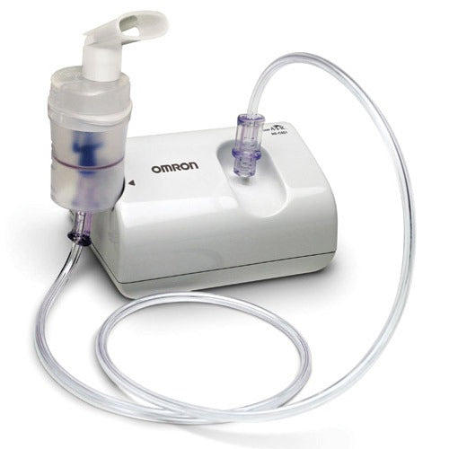Omron AIR Compressor Nebulizer for efficient asthma and COPD treatment, portable and user-friendly with complete accessory set, Moovkart