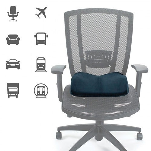 ObusForme Sitback Cushion, Black, Lumbar and Seat Support with Ergonomic Comfort Design