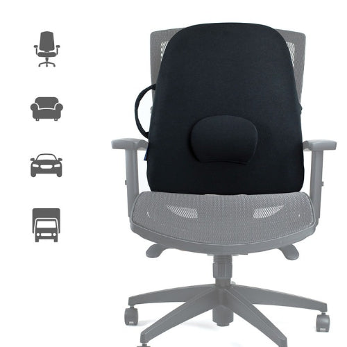 ObusForme Wideback Backrest Support, Lumbar and Posture Support, Black
