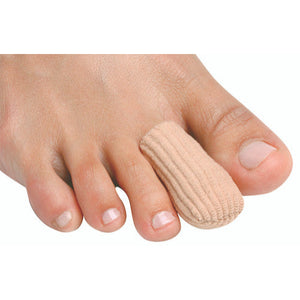 PediFix Visco-GEL Ribbed Digital Caps for Toe Protection, Gel with Mineral Oil, Small/Medium, Pack of 6