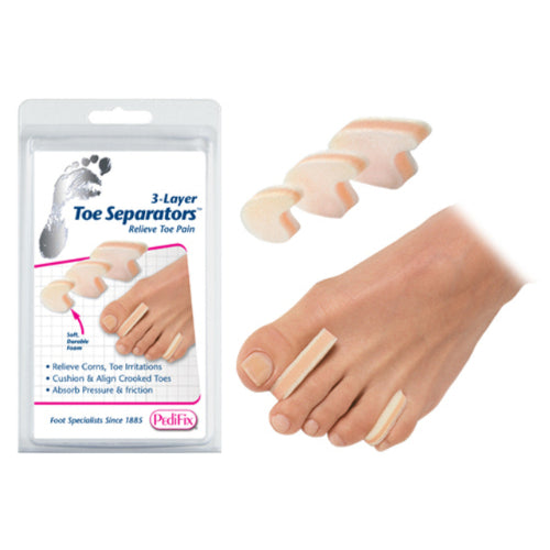 3-Layer Toe Separators Small Pack of 6
