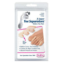 PediFix 3 Layer Toe Separators with Cushioned Foam for Overlapping Toes, Pack of 6