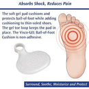 PediFix Visco-GEL Metatarsal Pad, Large Right, Toe Loop Gel Cushion for Forefoot Pain Relief