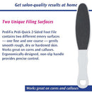 PediFix Pedi-Quick 2-Sided Foot File, Fine and Coarse Emery Surfaces with Non-Slip Handle