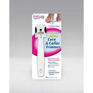 PediFix Corn and Callus Trimmer with Non-Slip Handle for Safe Skin Removal, Includes 3 Blades