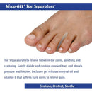 PediFix Visco-GEL Toe Separators, Cushions Corns with Mineral Oil Gel, Large, Pack of 2